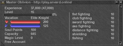Signature for player Master Oblivion