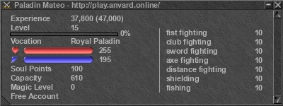 Signature for player Paladin Mateo